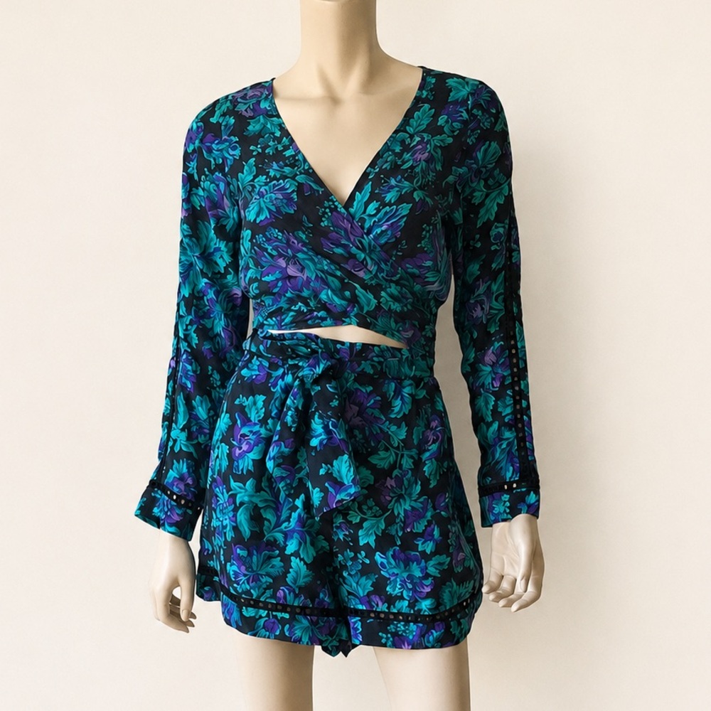 New Zimmerman Floral silk romper size M